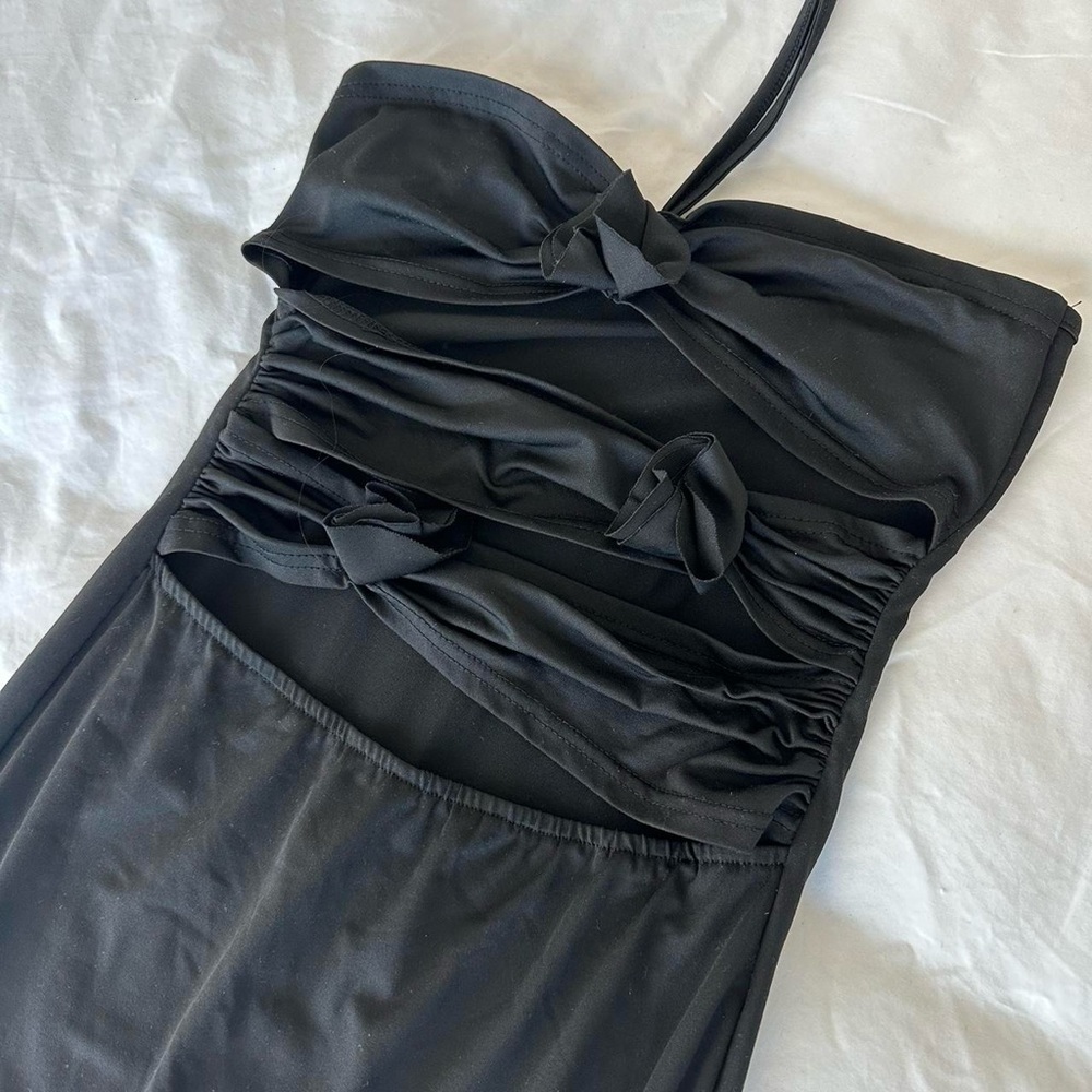 Black Flower Maxi Dress